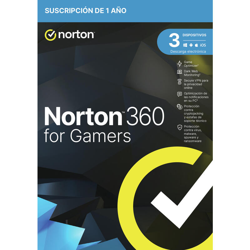 Norton 360 For Gamers 50gb Es 1 User 3 Device 12mo Box