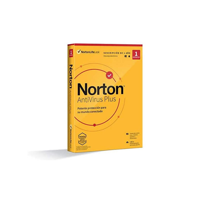 Norton Antivirus Plus 2gb Portugues  1 User 1 Device 12mo **L. Electronica