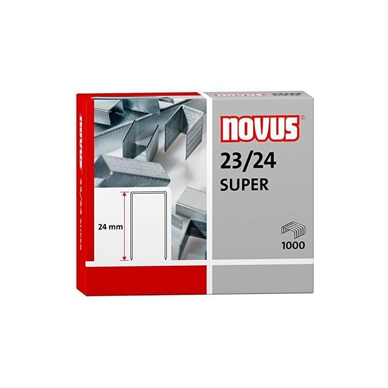 Novus Grapas Super 23/24 Para Grapadoras De Gruesos -Caja De 1000-