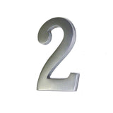 Numero 2 Niquel Mate 10cm Fijacion Invisible Edm