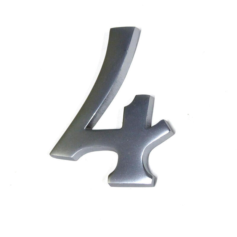 Numero 4 Niquel Mate 10cm Fijacion Invisible Edm