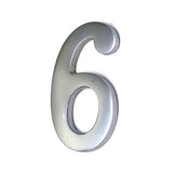 Numero 6 Niquel Mate 10cm Fijacion Invisible Edm