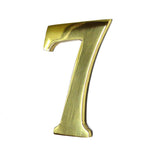 Numero 7 Laton Pulido 10cm Fijacion Invisible Edm