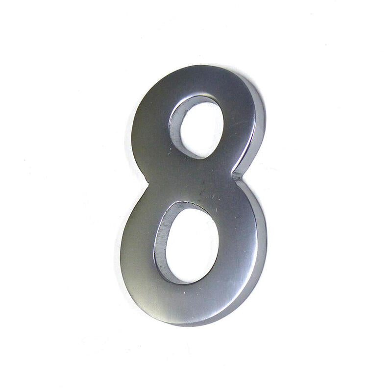 Numero 8 Niquel Mate 10cm Fijacion Invisible Edm