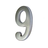 Numero 9 Niquel Mate 10cm Fijacion Invisible Edm