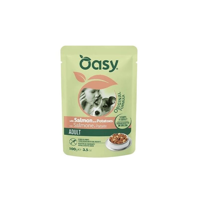 Oasy Strips In Gravy Adult Salmon/Potatoes 100gr