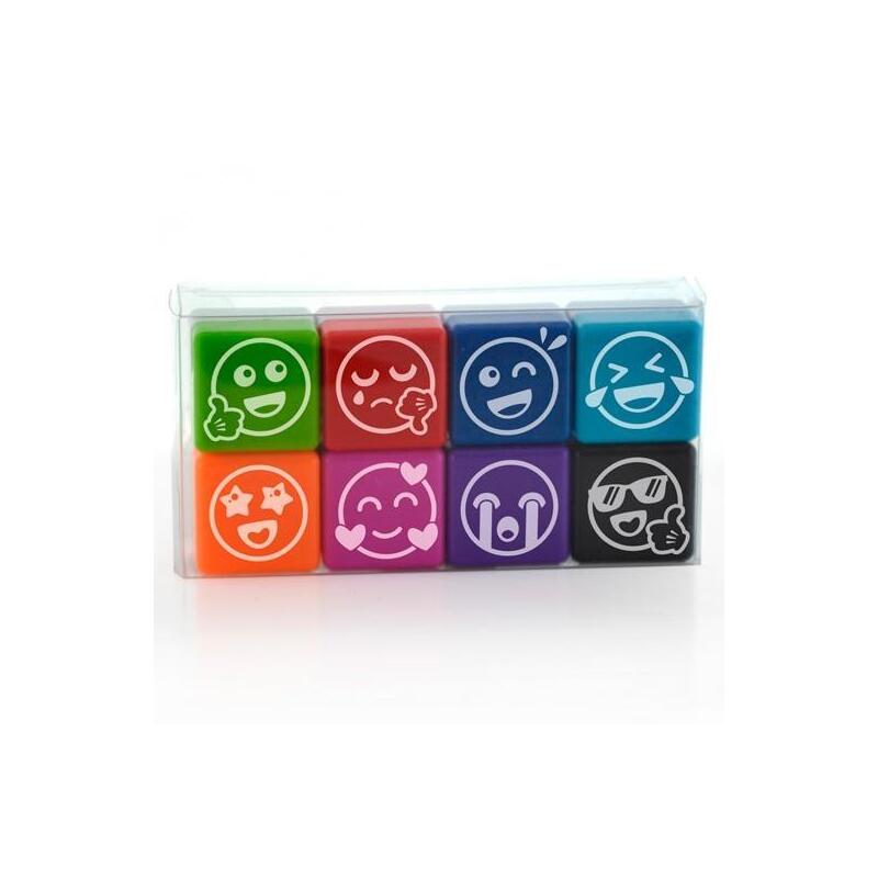 Office Box Sellos De Motivación Vives 2,5x2,5cm Colores Surtidos Pack 8 Ud