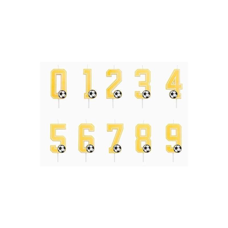 Oh Yeah Vela Fútbol 7,5cm Número 8 Amarillo