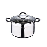 Olla Ø28x16,5cm 9,5l De Acero Inoxidable Con Tapa Foodies Bgmp-1506-Bk Masterpro