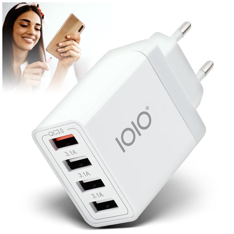 Olympia Ioio Cargador Ul4 3xusb-A3.1 1xusb-A Qc3.0 Blanco