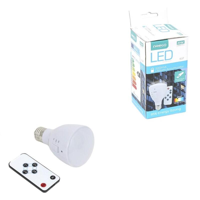 Omega Bombilla Led Recargable E27 4w