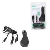 Omega Cargador De Coche 2xusb 5v 2.1a + Cable 2en1 (Microusb + Tablet)