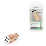 Omega Cargador Mechero Coche Metal 2xusb 5v 2.1a Rose Gold