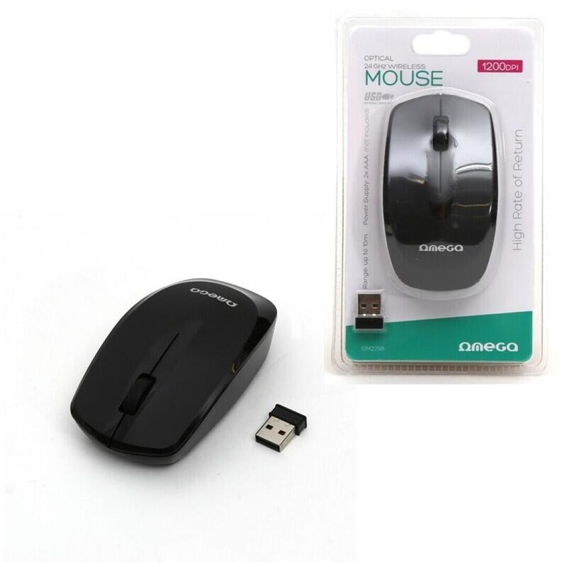 Omega Raton Inalambrico 1200dpi Om229b Negro Om229b