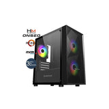 Onseo Ryzen Gaming Core Silver Mt Rgb Amd Ryzen 5 5500 16gb 500gb M.2 Nvme Rtx 5050 8gb 500w 80+ Bronze 3 Años Garantía 30 Días Doa