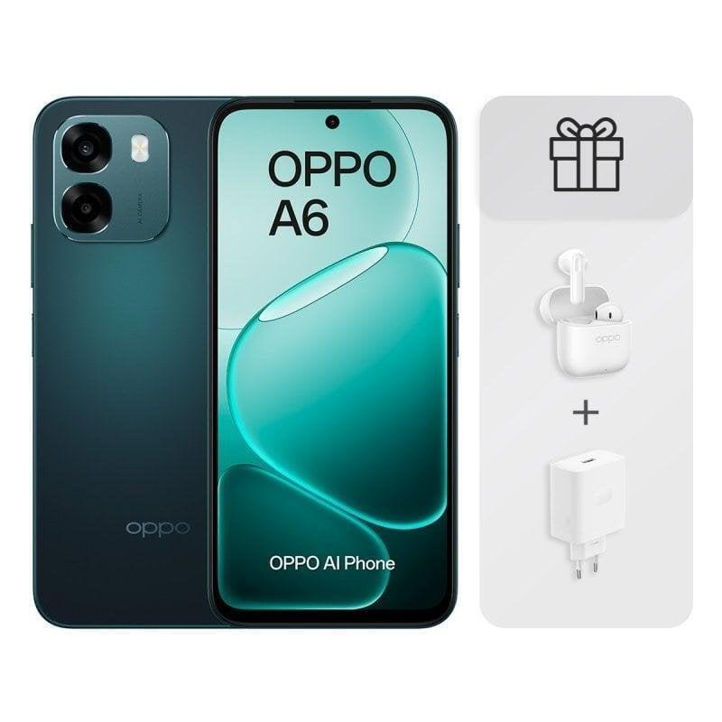 Oppo A6 4g 6gb 256gb 6.75" Negro Incluye Auriculares Buds 3 + Cargador 45w