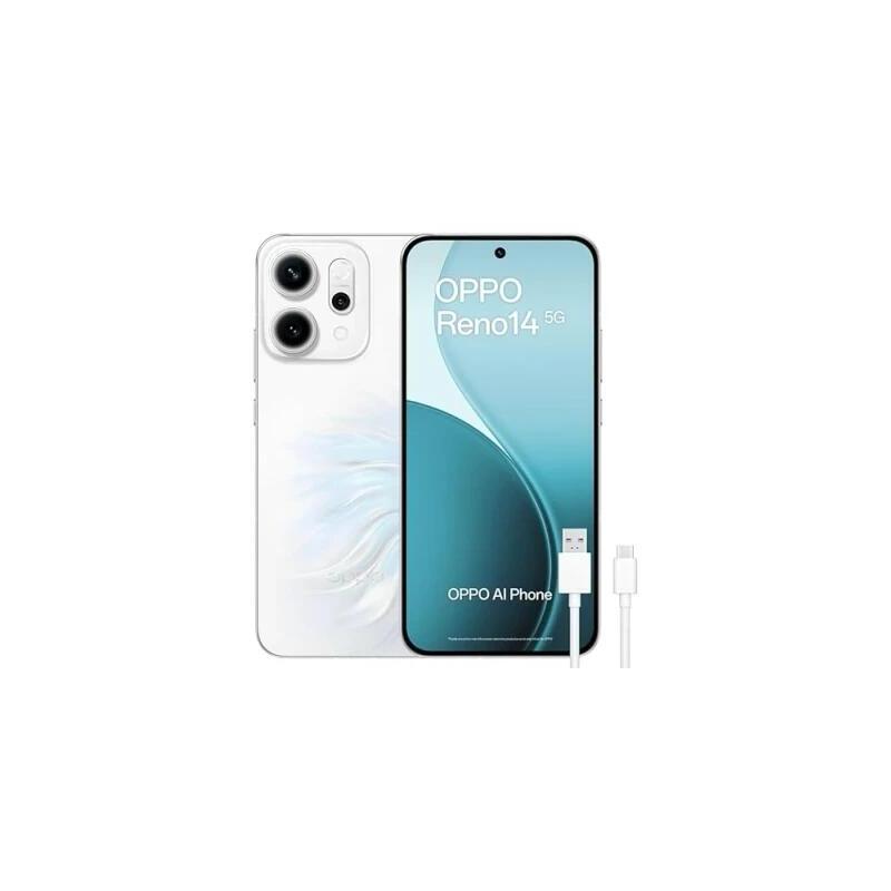 Oppo Reno14 5g  12gb 256gb Opal White+Cable