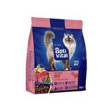 Optivital Alimento Seco - Alimento Completo Para Gatos Adultos Fm Con Carne De Res 300g