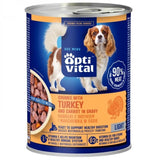 Optivital Lata - Trozos Jugosos Para Perros Adultos Trozos Dietéticos Con Pavo En Salsa 415g
