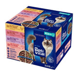 Optivital Pouches - Alimento Completo Para Gatos Adultos. Con Pollo, Ternera, Cordero Y Salmón 24x85g