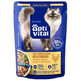 Optivital Trozos Triturados Para Gato Con Pollo En Salsa 85g