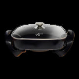 Oryx Olla Eléctrica Cuadrada, Potencia 1500w, Doble Resistencia