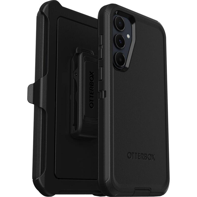 Otterbox Defender Series Carcasa Trasera Para Teléfono Móvil Resistente Policarbonato Goma Sintética Negro Para Samsung Galaxy A55