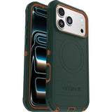 Otterbox Defender Series Pro Carcasa Trasera Para Teléfono Móvil Resistente Compatibilidad Con Magsafe Policarbonato Elastómero Termoplástico (Tpe) Espuma Viscoelástica Silicona Intriga Verde Para Apple Iphone 17 Pro Max