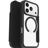 Otterbox React Folio Series Funda Con Tapa Para Teléfono Móvil Cristal Negro (Transparente/Negro) Para Apple Iphone 17 Pro