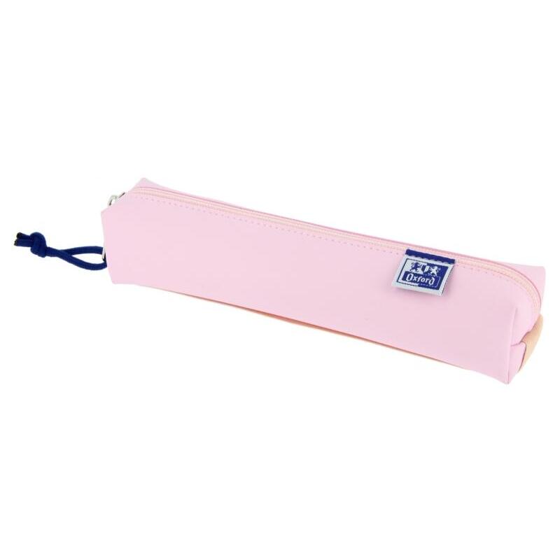 Oxford Live & Go Estuche Cuadrado Pequeño - Material Acolchado - Goma Elastica Para Unirlo Al Cuaderno - Rosa