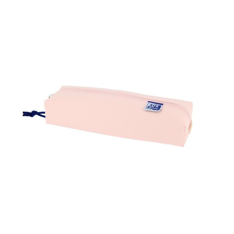 Oxford Live & Go Estuche Rectangular Mediano - Material Acolchado - Goma Elastica Para Unirlo Al Cuaderno - Rosa
