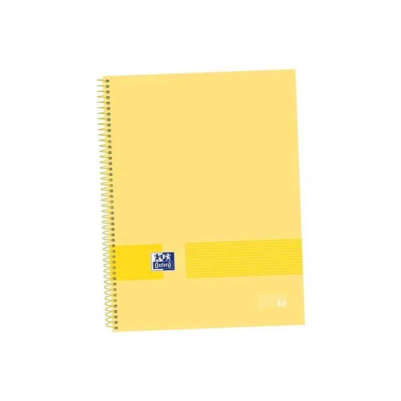 Oxford &You Cuaderno Europeanbook 1 Espiral 80h 5x5 T/Extraduras A4+ Banana -5u-