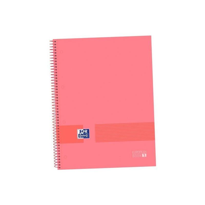 Oxford &You Cuaderno Europeanbook 1 Espiral 80h 5x5 T/Extraduras A4+ Soft Watermelon -5u-
