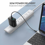 Pa-D1 Ladowarka Sieciowa 2xusb Power Delivery (1xusb A+1xusb C) 5.4a 30w Dynamic Detect