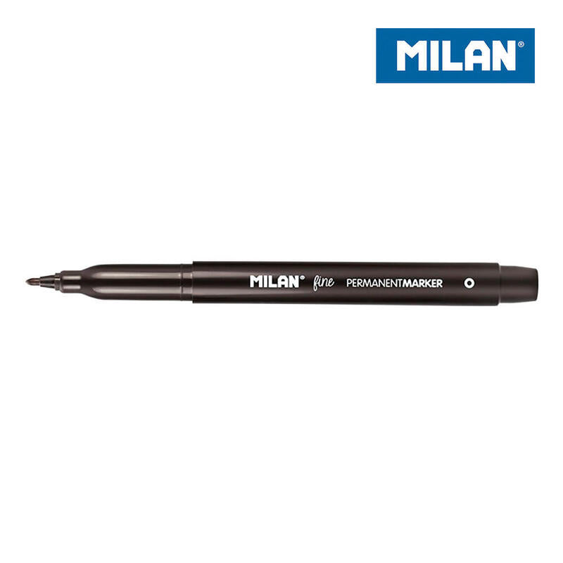 Pack 10 Rotuladores Negros Permanentes Punta Fina Milan