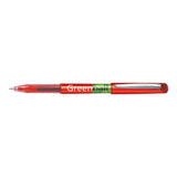 Pack 10 Unidades Pilot Boligrafo De Tinta Liquida Greenball - Recargable - Fabricado Con Plastico Reciclado - Punta Media 0.7mm - Trazo 0.35mm - Color Rojo