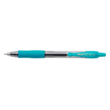 Pack 12 Unidades Pilot Boligrafo De Gel G2 Rollerball Retractil - Recargable - Punta De Bola Redonda 0.7mm - Trazo 0.32mm - Grip Ergonomico - Color Turquesa