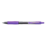Pack 12 Unidades Pilot Boligrafo De Gel G2 Rollerball Retractil - Recargable - Punta De Bola Redonda 0.7mm - Trazo 0.32mm - Grip Ergonomico - Color Violeta