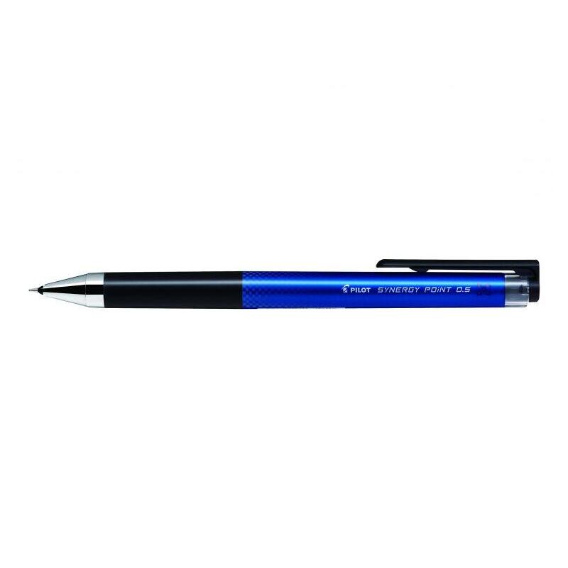 Pack 12 Unidades Pilot Boligrafo De Gel Synergy Point Retractil - Recargable - Punta Fina 0.5mm - Trazo 0.25mm - Color Azul