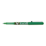Pack 12 Unidades Pilot Boligrafo De Tinta Liquida V Ball 07 Rollerball - Punta De Bola Redonda 0.7mm - Trazo 0.5mm - Color Verde