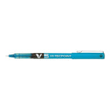 Pack 12 Unidades Pilot Boligrafo De Tinta Liquida V5 Hi-Tecpoint Rollerball - Punta Fina De Aguja 0.5mm - Trazo 0.3mm - Color Azul Claro