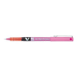 Pack 12 Unidades Pilot Boligrafo De Tinta Liquida V5 Hi-Tecpoint Rollerball - Punta Fina De Aguja 0.5mm - Trazo 0.3mm - Color Rosa