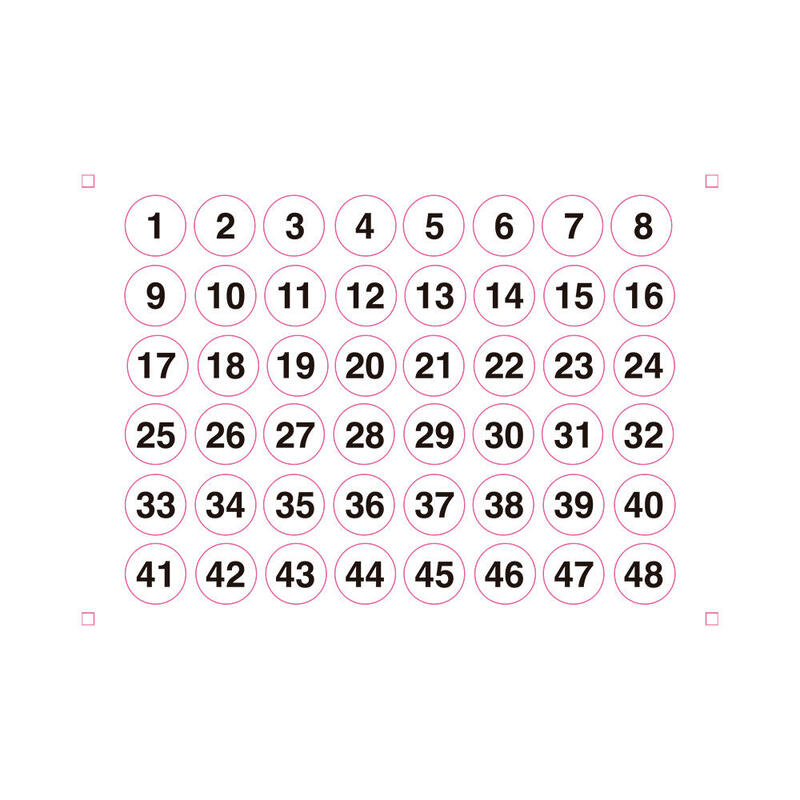 Pack 2 Láminas Adhesivas A5 Identificadores 1 Al 48 Edm