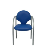 Pack 2 Sillas Hellin Chasis Gris Similpiel Azul