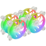Pack 3 Ventiladores Pc  Mars Gaming Mf-4a 12cm Argb Blanco