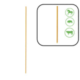 Pack 50 Piquetas Fibra Amarilla 120 Cm