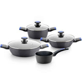 Pack Batería De Cocina Monix Martín Berasategui Cazo Ø16cm Cacerolas Ø20 24 28cm Aluminio Forjado Apta Para Inducción