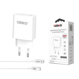 Pack Cargador Usb-C Pd20W + Cable Lightning 3A 1M Blanco