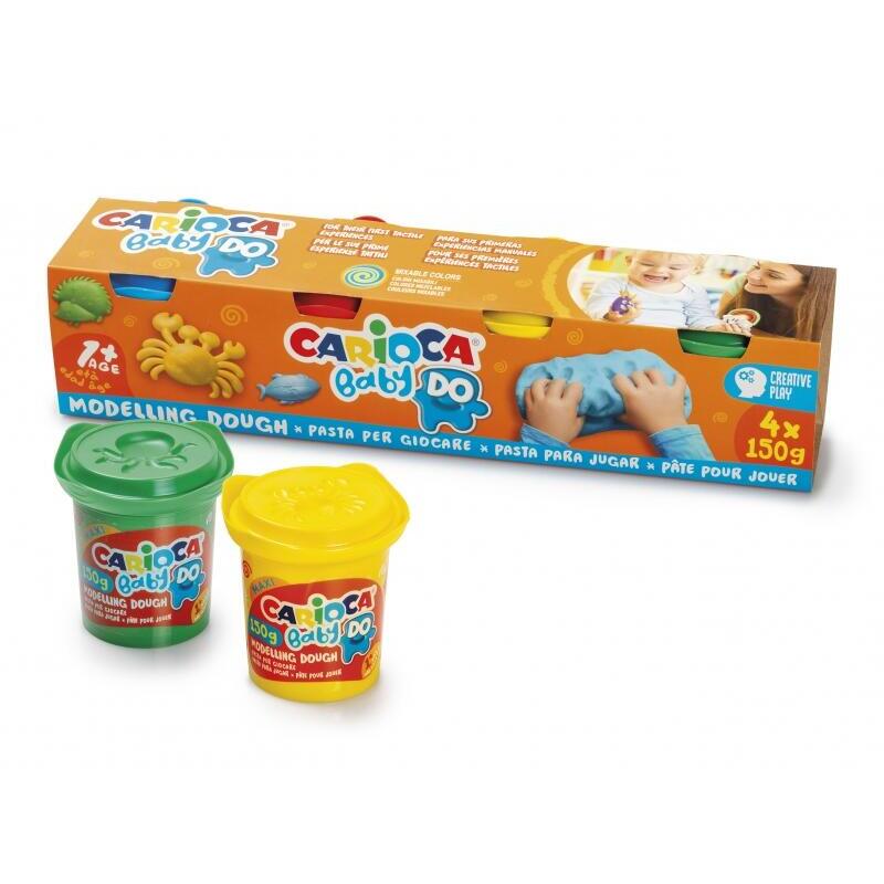 Pack Carioca Baby Do Pasta De Modelar +1 4x150ml - Super Ligera - Elastica Y Maleable - Ideal Para Primeras