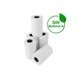 Pack De 10 Rollos De Papel Termico De 57x35mm Libre De Bisfenol A